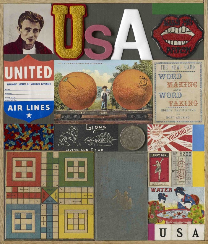 <span class="artist"><strong>Peter Blake</strong></span>, <span class="title"><em>U.S.A. 4</em>, 2013</span>