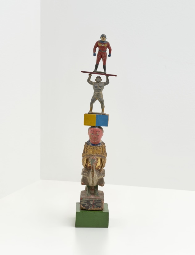 <span class="artist"><strong>Peter Blake</strong></span>, <span class="title"><em>3 Man Up</em>, 1961</span>