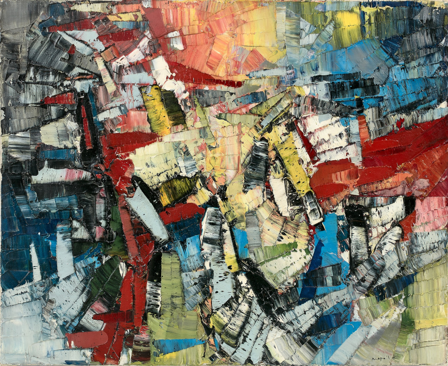<span class="artist"><strong>Jean-Paul Riopelle</strong></span>, <span class="title"><em>Sans titre</em>, 1956</span>
