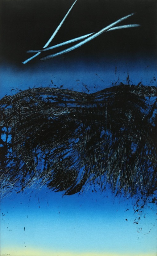 <span class="artist"><strong>Hans Hartung</strong></span>, <span class="title"><em>T1982–R18</em>, 1982</span>