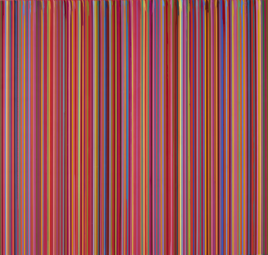 <span class="artist"><strong>Ian Davenport</strong></span>, <span class="title"><em>Cube</em>, 2007</span>