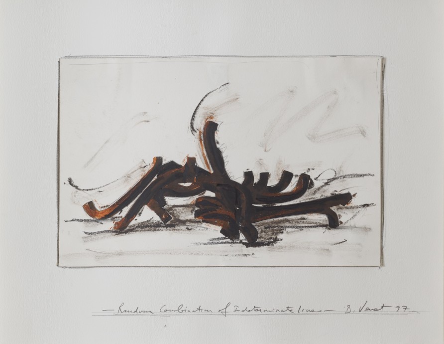 <span class="artist"><strong>Bernar Venet</strong></span>, <span class="title"><em>Combinaison aléatoire de lignes indéterminées</em>, 1997</span>
