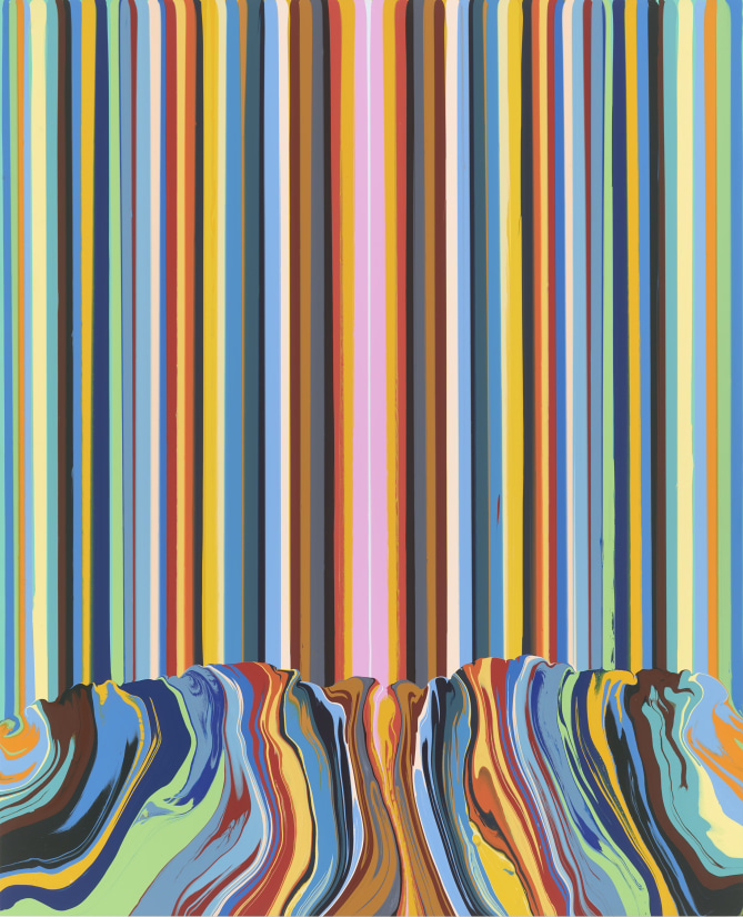 <span class="artist"><strong>Ian Davenport</strong></span>, <span class="title"><em>Trace</em>, 2022</span>
