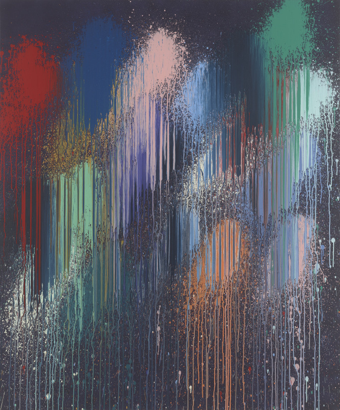 <span class="artist"><strong>Ian Davenport</strong></span>, <span class="title"><em>Black Powder</em>, 2023</span>