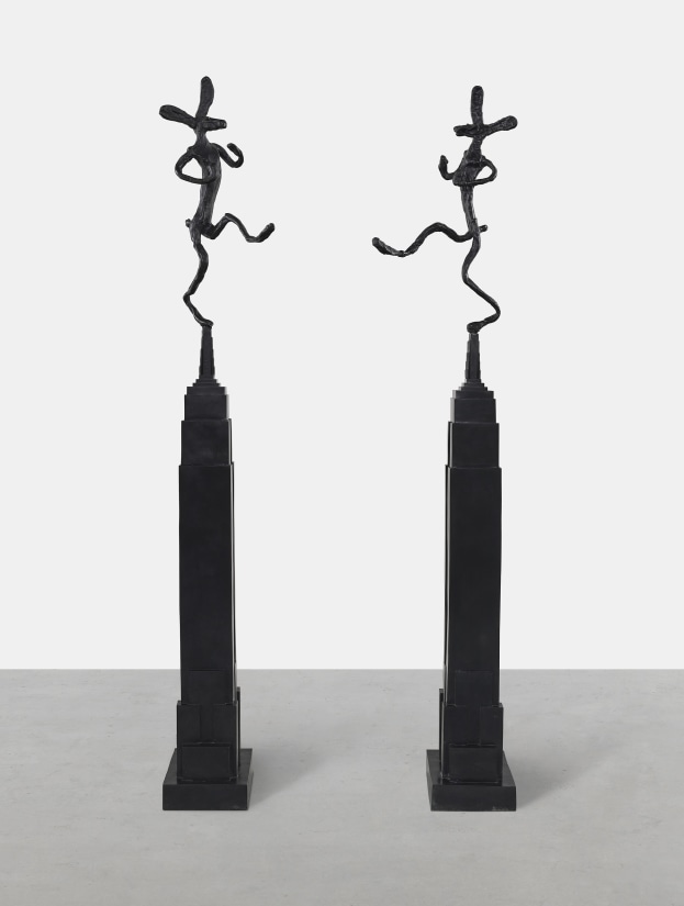 <span class="artist"><strong>Barry Flanagan</strong></span>, <span class="title"><em>Empire State with Bowler, Mirrored</em>, 1997</span>