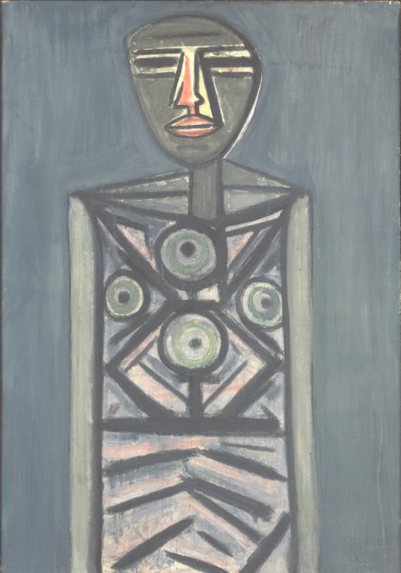 <span class="artist"><strong>Wifredo Lam</strong></span>, <span class="title"><em>Figure totémique [Mercurio]</em>, 1938</span>