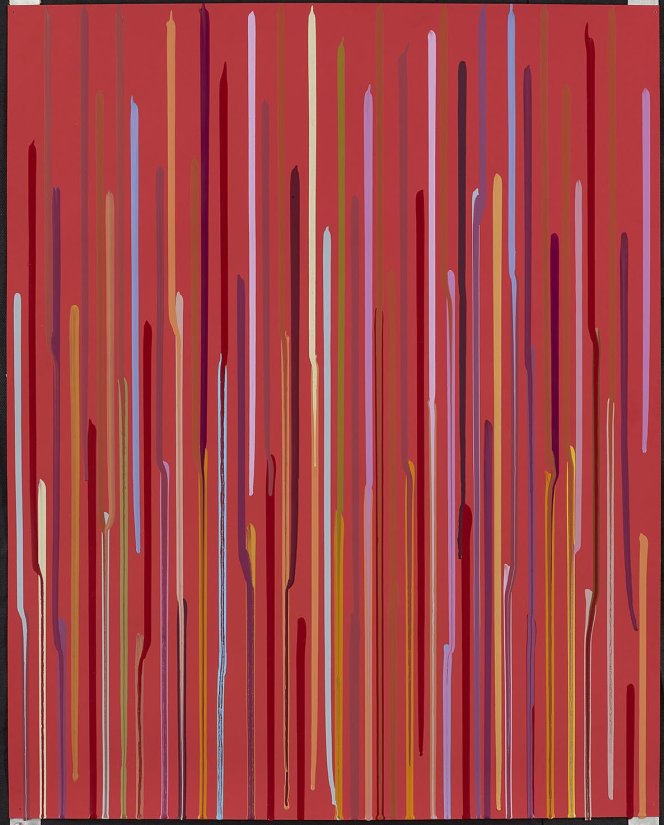 <strong>Ian Davenport</strong>, <em>Staggered Lines: Red</em>, 2011