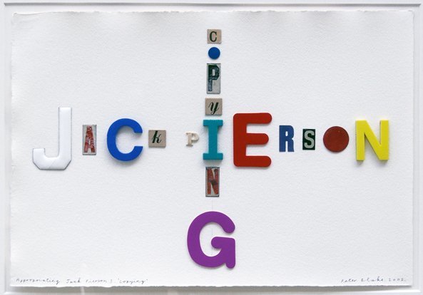 <strong>Peter Blake</strong>, <em>Appropriating Jack Pierson 3. 'Copying' (in homage to Jack Pierson)</em>, 2002
