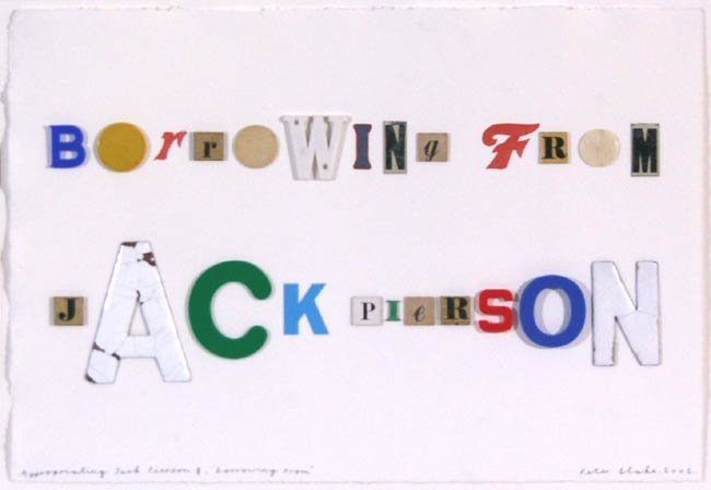 <strong>Peter Blake</strong>, <em>Appropriating Jack Pierson 8. 'Borrowing From' (in homage to Jack Pierson)</em>, 2002
