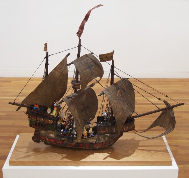 <strong>Peter Blake</strong>, <em>Sea Battle, Soldiers v Characters from Disney (in homage to H.C. Westermann)</em>, 2010