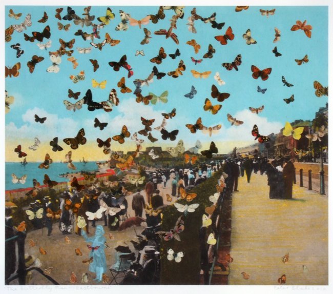 <strong>Peter Blake</strong>, <em>The Butterfly Man - Eastbourne (in homage to Damien Hirst)</em>, 2010
