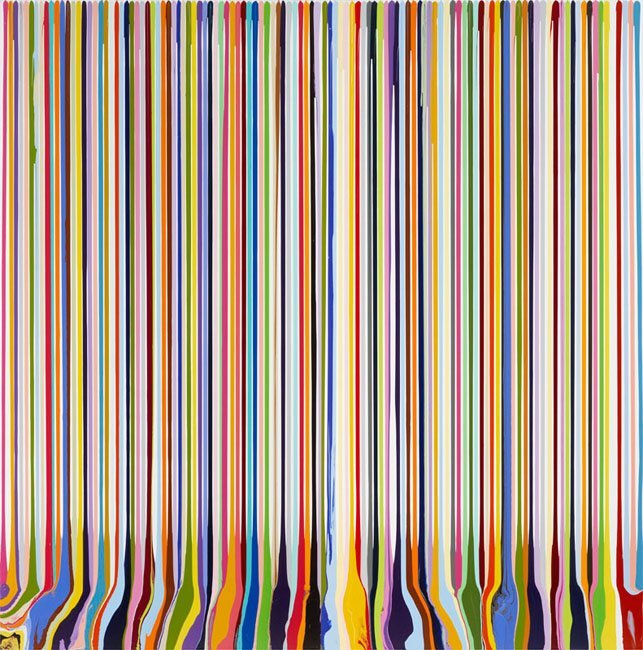 <strong>Ian Davenport</strong>, <em>Puddle Painting: White</em>, 2008