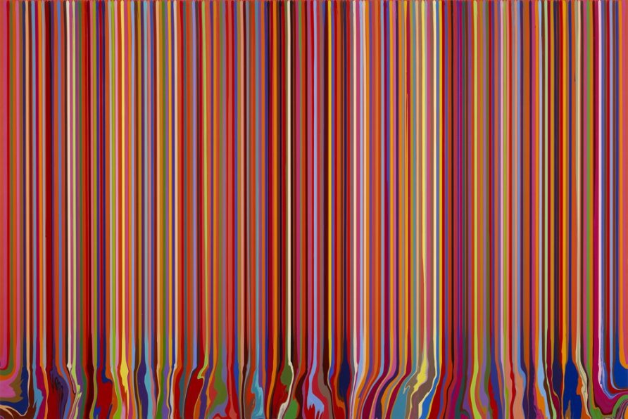<strong>Ian Davenport</strong>, <em>Puddle Painting: Red</em>, 2009