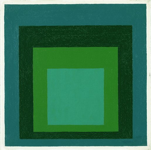 <strong>Josef Albers</strong>, <em>Study for Homage to the Square: 'Green Dusk'</em>, 1957