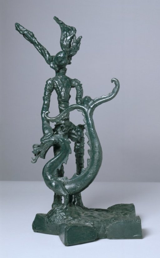 <strong>Barry Flanagan</strong>, <em>Prickly Hare meets Dragon (trophy)</em>, 2005