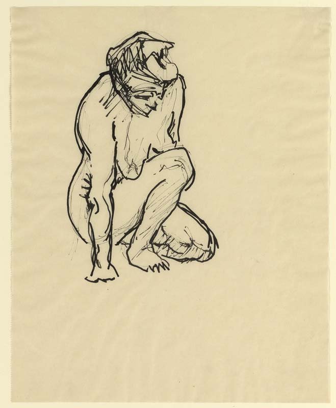 <strong>Josef Albers</strong>, <em>Crouching Figure</em>, c.1919