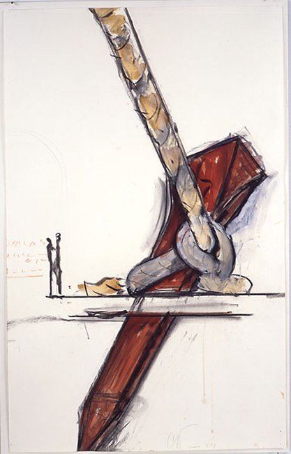 <strong>Oldenburg / van Bruggen</strong>, <em>Study for a Poster of the Stake Hitch</em>, 1984
