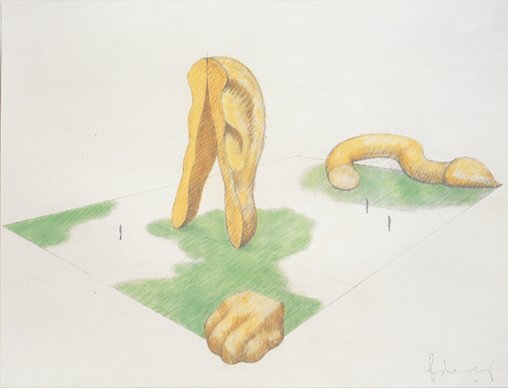 <strong>Oldenburg / van Bruggen</strong>, <em>Sphinx Fragments on a Playing Field</em>, 1997