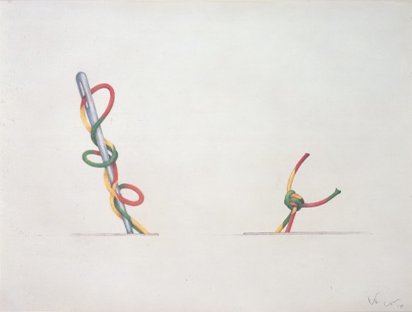 <strong>Oldenburg / van Bruggen</strong>, <em>Proposal for a Sculpture in the Form of a Needle, Thread, and Knot, for Piazzale Cadorna, Milan</em>, 1999