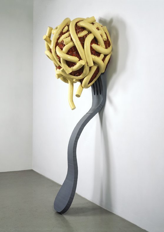 <strong>Claes Oldenburg and Coosje van Bruggen</strong>, <em>Leaning Fork with Meatball and Spaghetti III</em>, 1994