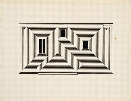 <strong>Josef Albers</strong>, <em>Study for Graphic Tectonic (JAAF 1976.3.214)</em>, c.1942