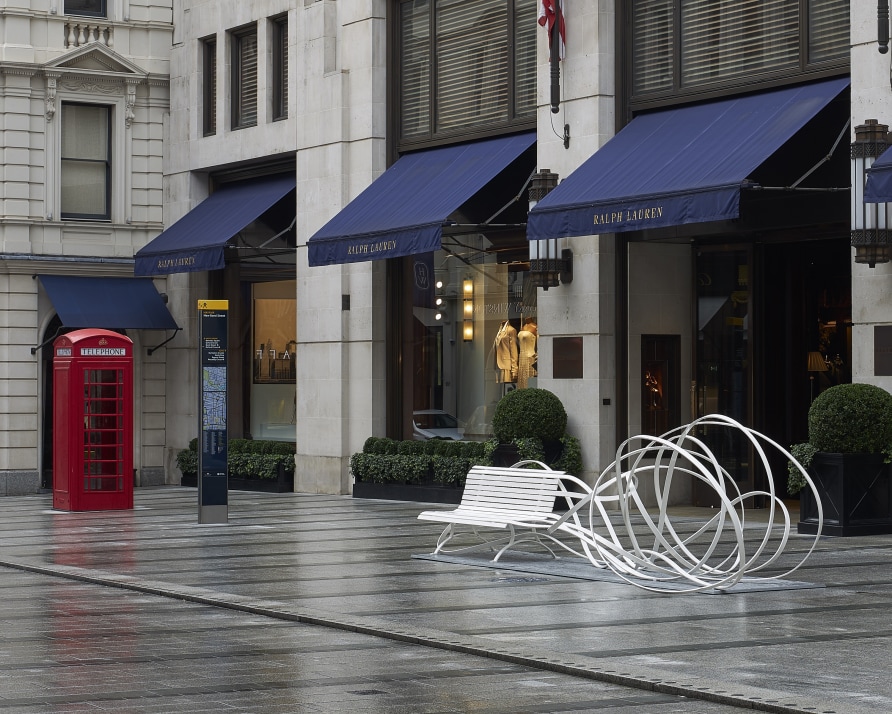 Pablo Reinoso's Simple Talk on New Bond Street, Mayfair. Photograph: Barney Hindle.