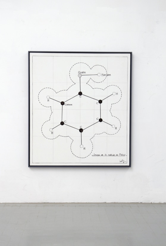 Bernar Venet. Image de la molécule de phenol, 1966 Acrylic on canvas 145.5 x 130 cm Collection: Venet Foundation © Bernar Venet