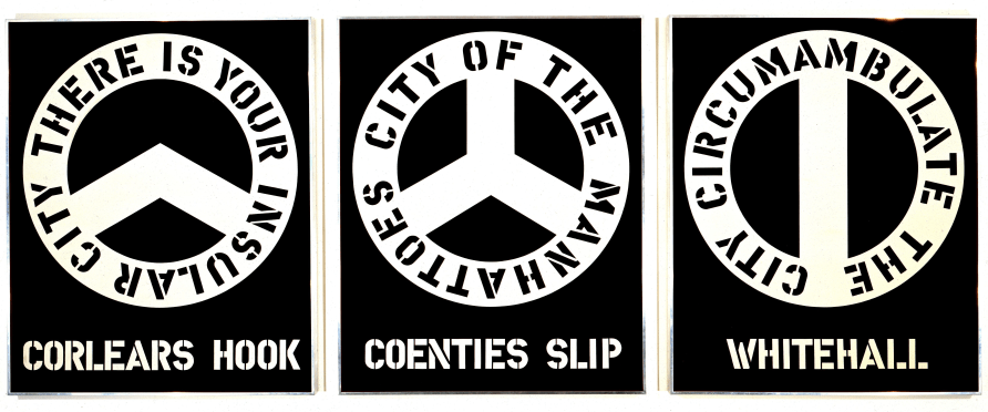 Robert Indiana, The Melville Triptych, 1962. Photo: Todd White Art Photography; Artwork: © Morgan Art Foundation Ltd./Artists Rights Society (ARS), NY