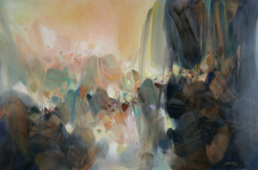 Chu Teh-Chun, La grace de l'aurore, 2001. © Adagp, Paris, 2024 © Fondation CHU Teh-Chun