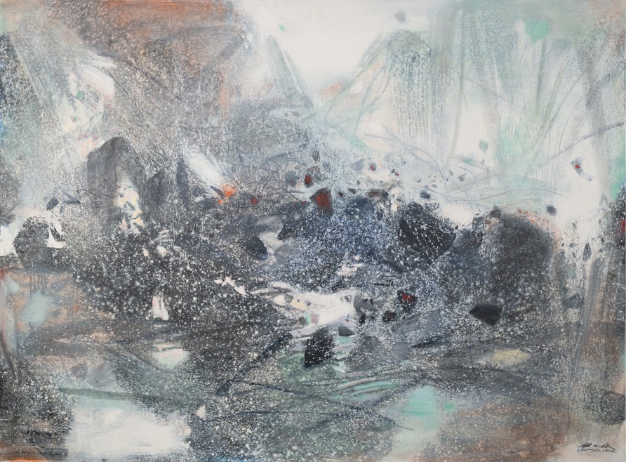 Chu Teh-Chun, Nature Hivernal A, 1985. © Adagp, Paris, 2024 © Fondation CHU Teh-Chun