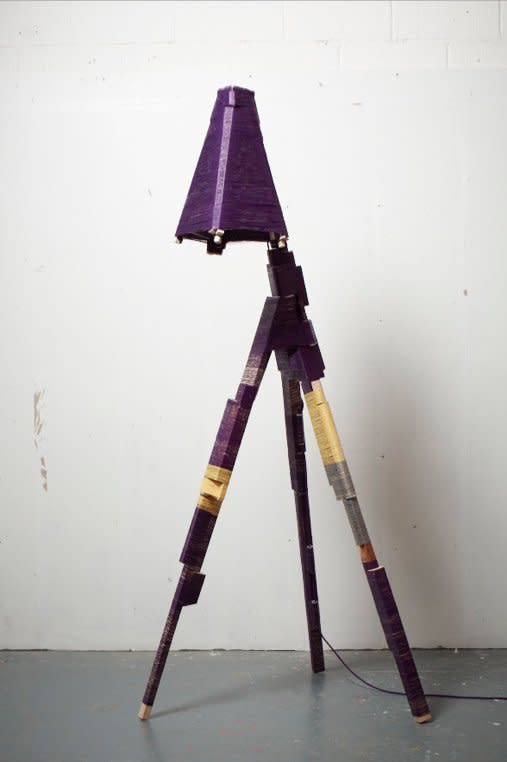 <p>Anton Alvarez. 'The Thread Wrapping Machine Lamp', 2012. Photography by Paul Plews</p>