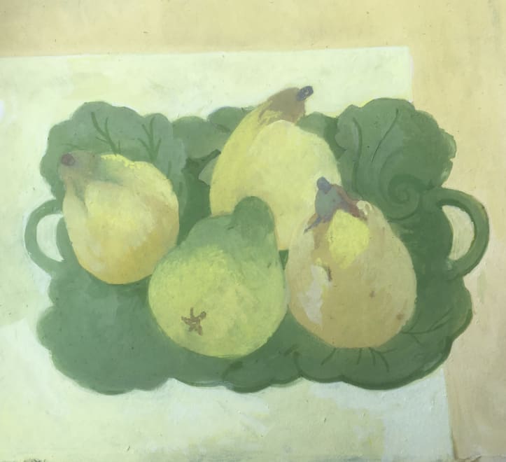 Quinces on a Leaf Plate