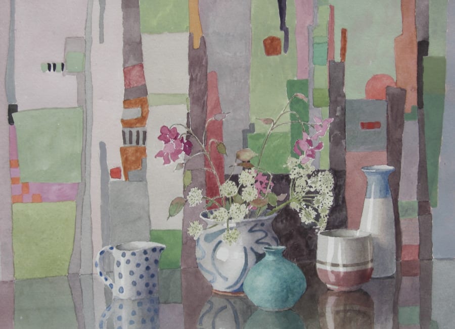 Still Life with Pink and Green