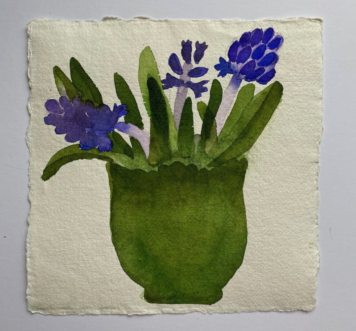 Hyacinths in my Green Bowl