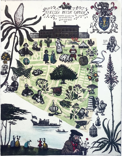 Map of the Chelsea Physic Garden