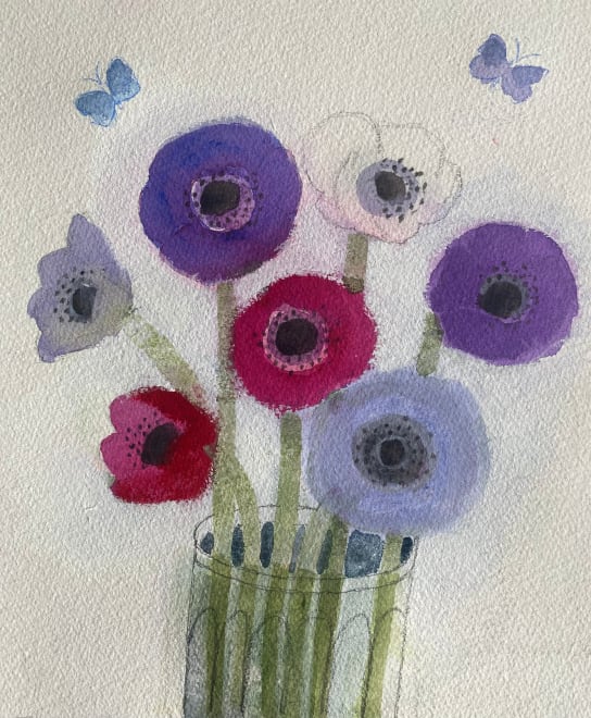 Anemones & Butterflies
