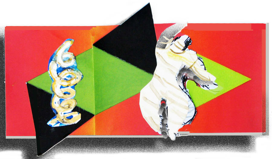 Clown & Twirl Geometric with Down Shadow