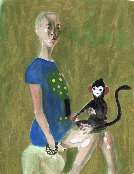 Laura With Her Monkey