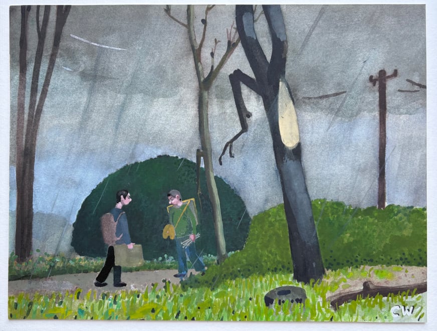 Artists Passing in the Rain