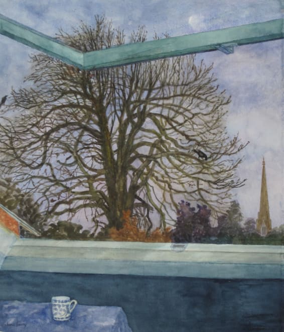 Studio Window at Dusk