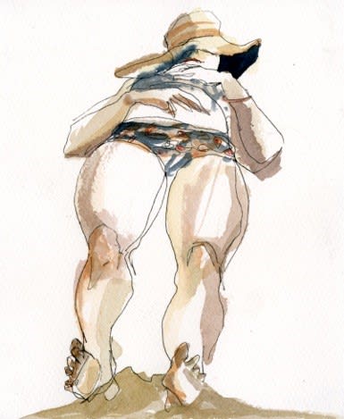 Artist Sunbathes