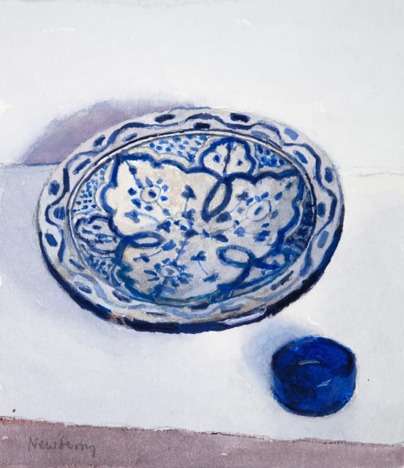 Tangier Saucer and Blue Pot