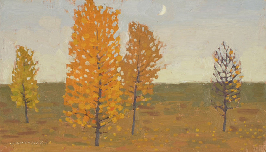 David Grossmann, Autumn Transitions with Cresent Moon