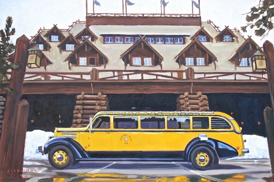 Dennis Ziemienski, Yellowstone Bus at Old Faithful Inn