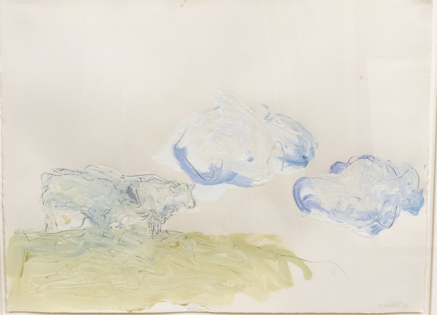 Works on Paper by Theodore Waddell, Charolais Drawing 39, 1984
