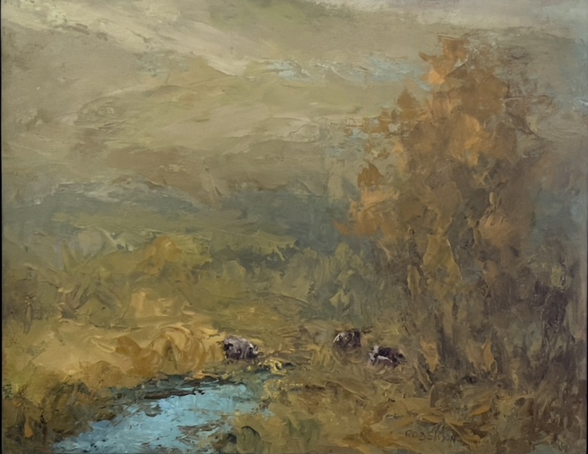 Mary Roberson, Landscape with Cows