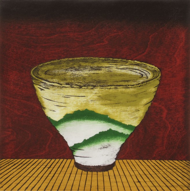 Study, Tea Bowl -Green Mountains-