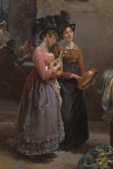 A Scene in an Italian Country Inn,  possibly a Self-Portrait of the Artist with her Husband on their Wedding Trip