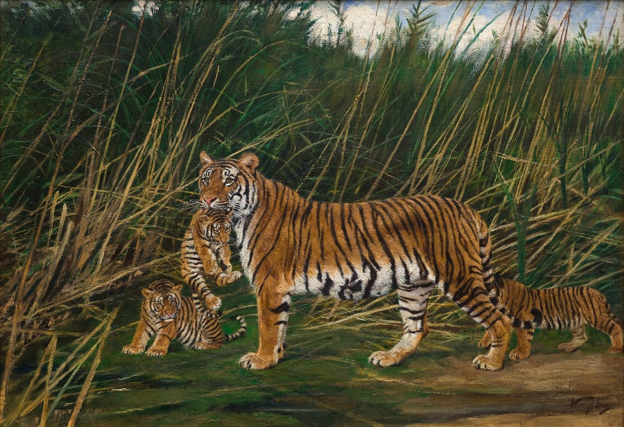 TIGRESS TENDING HER YOUNG