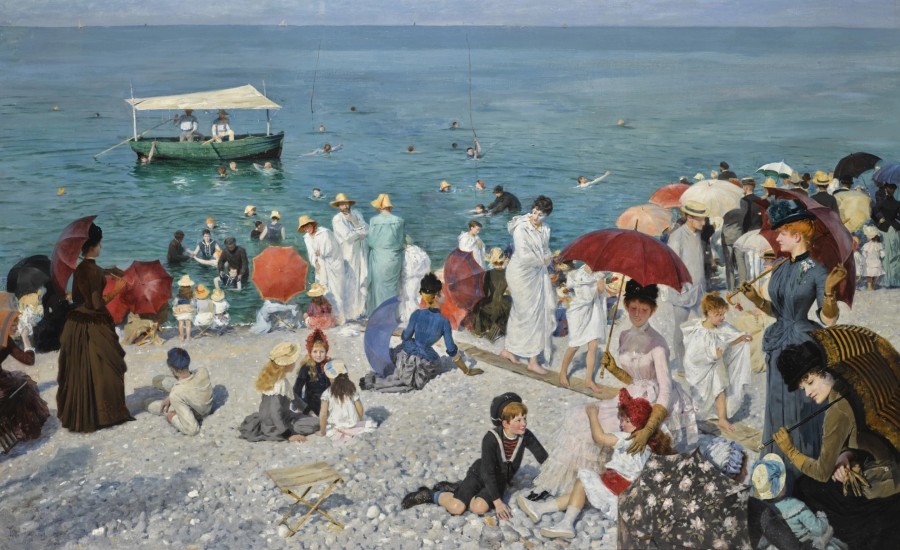 THE BEACH AT TRÉPORT (BAIN AU TRÉPORT)